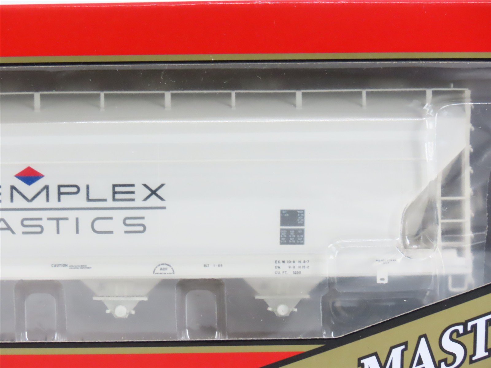 HO Scale Atlas 20006376 CHEX Chemplex Plastics 4-Bay Covered Hopper #62 - Sealed