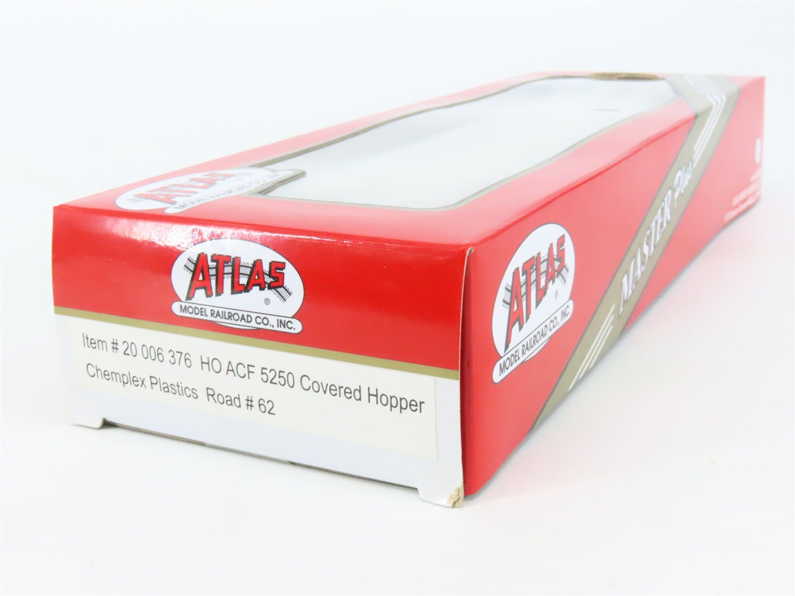 HO Scale Atlas 20006376 CHEX Chemplex Plastics 4-Bay Covered Hopper #62 - Sealed