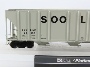 HO Scale ExactRail Platinum EP-80170-7 SOO Line 3-Bay Covered Hopper #70153