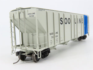 HO Scale ExactRail Platinum EP-80170-7 SOO Line 3-Bay Covered Hopper #70153