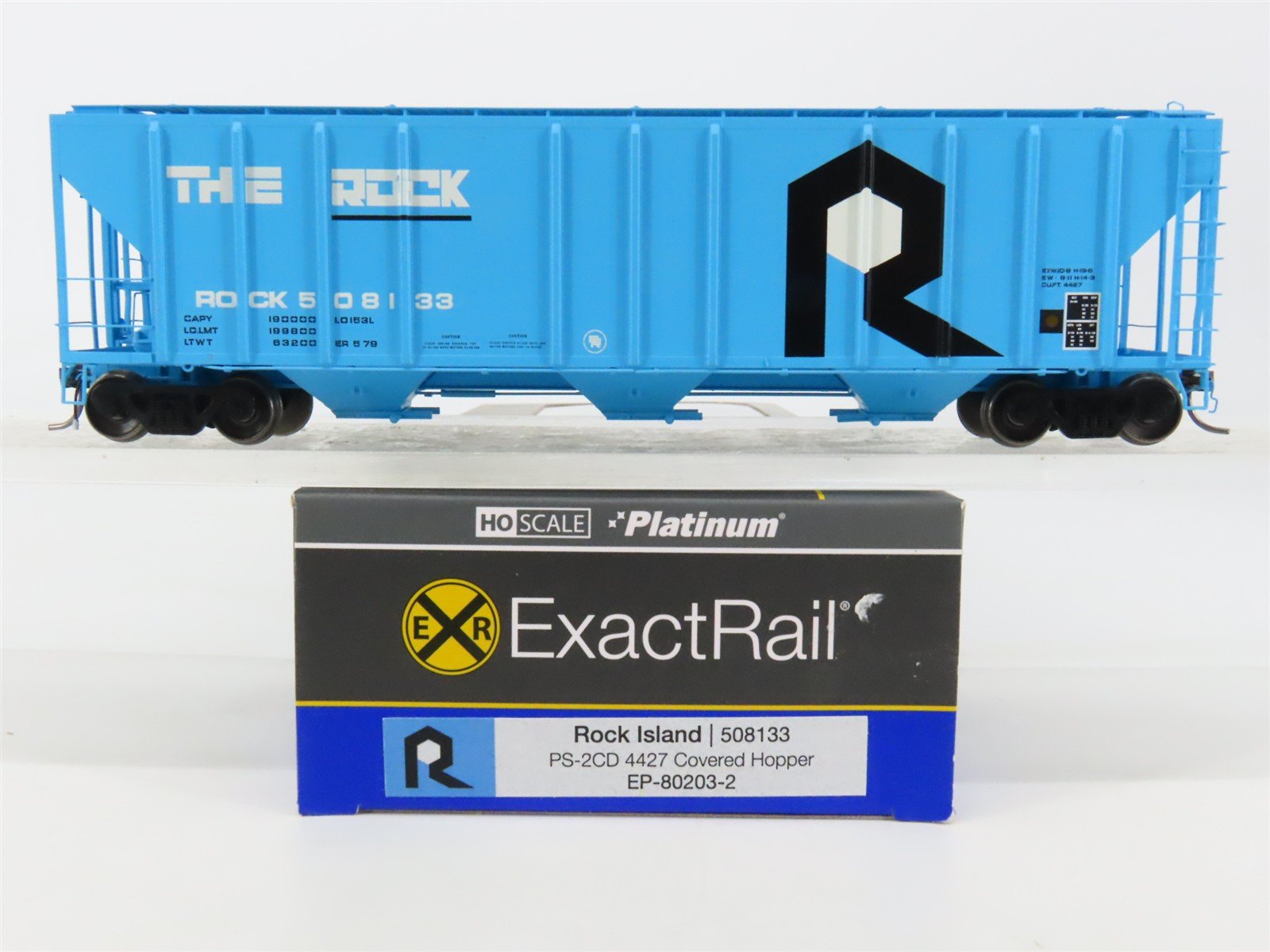 HO ExactRail Platinum EP-80203-2 ROCK The Rock 3-Bay Covered Hopper #508133
