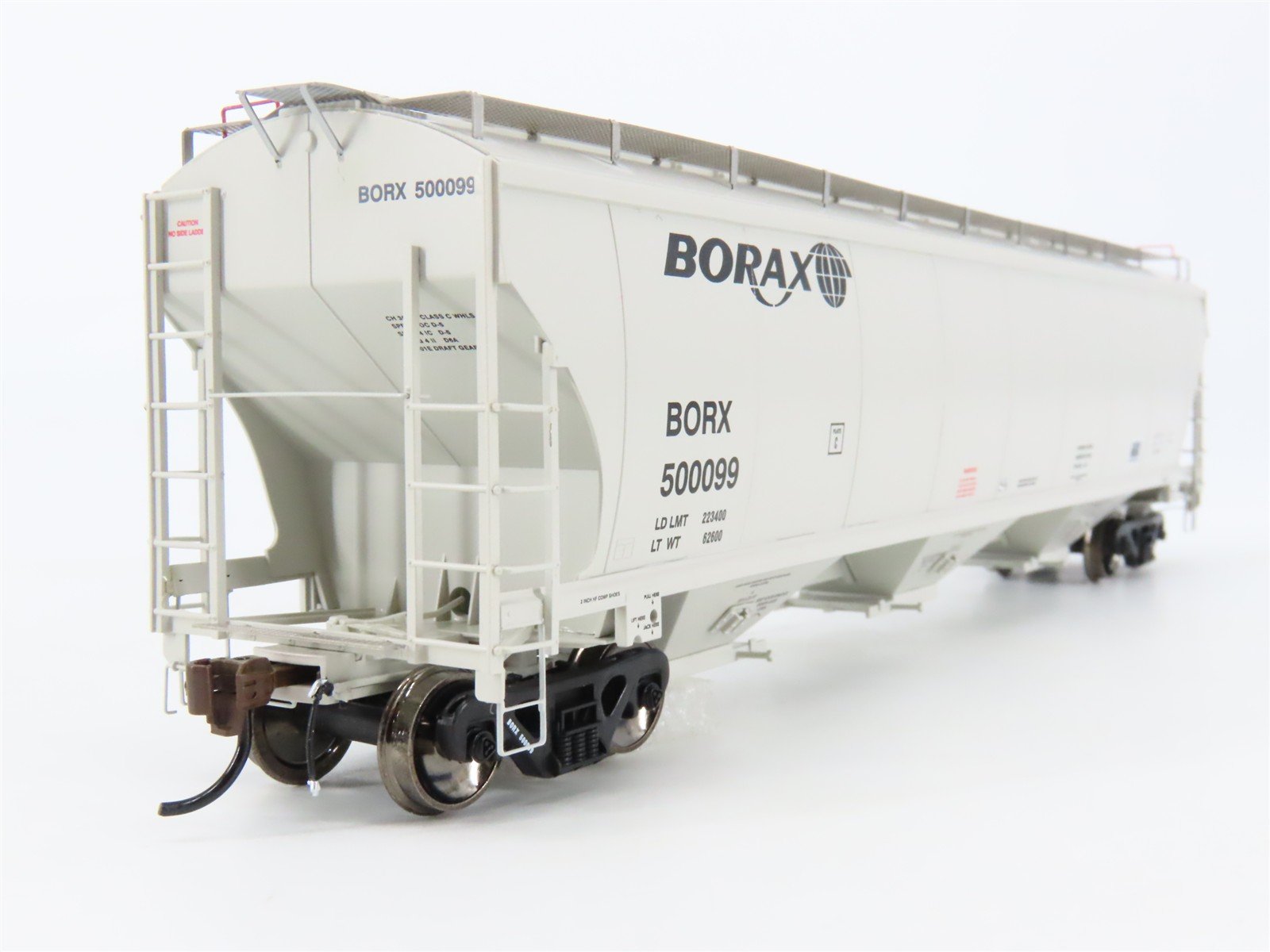 HO Scale Athearn Genesis ATHG90011 BORX Borax 3-Bay Covered Hopper #500099