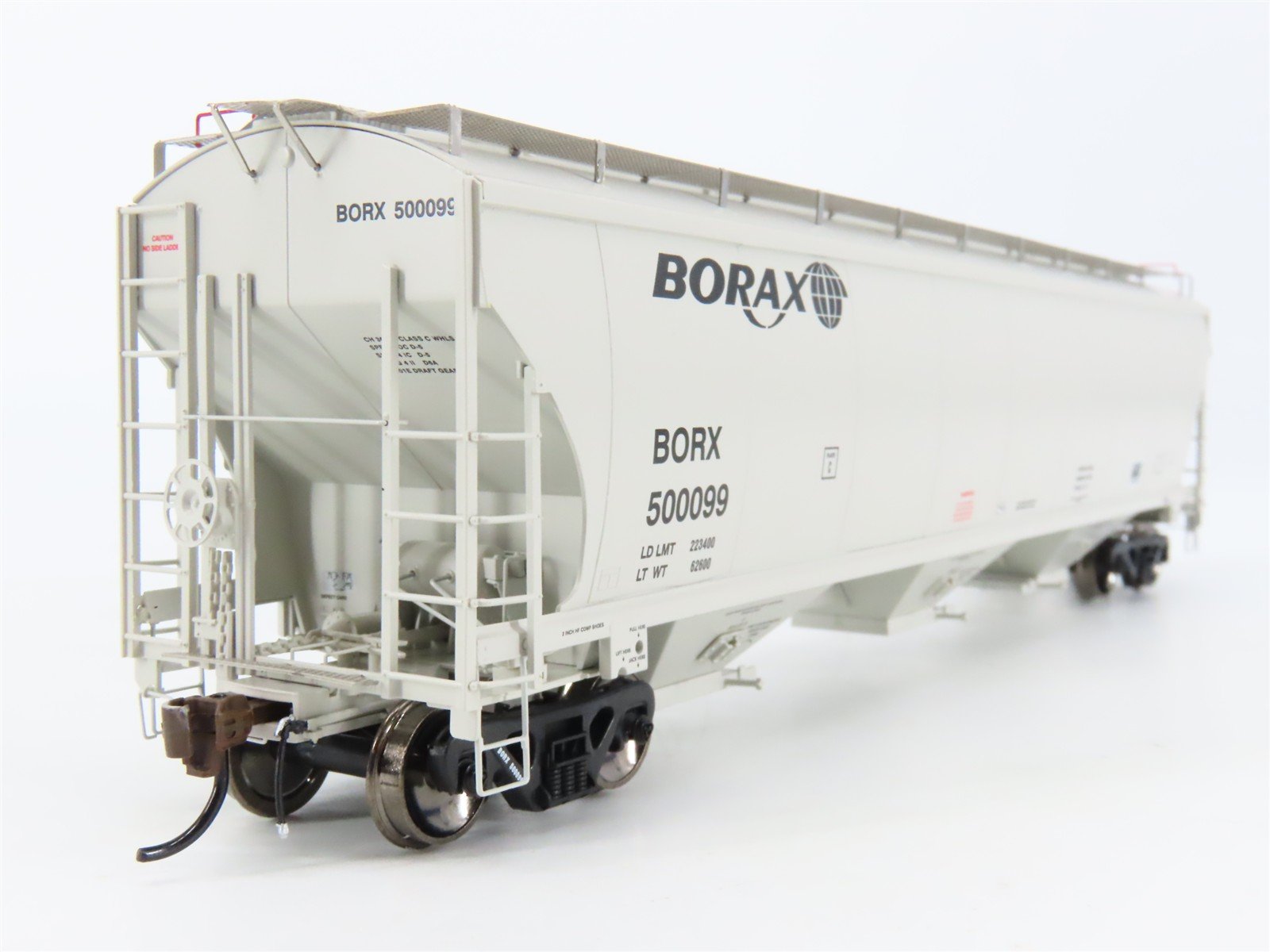 HO Scale Athearn Genesis ATHG90011 BORX Borax 3-Bay Covered Hopper #500099