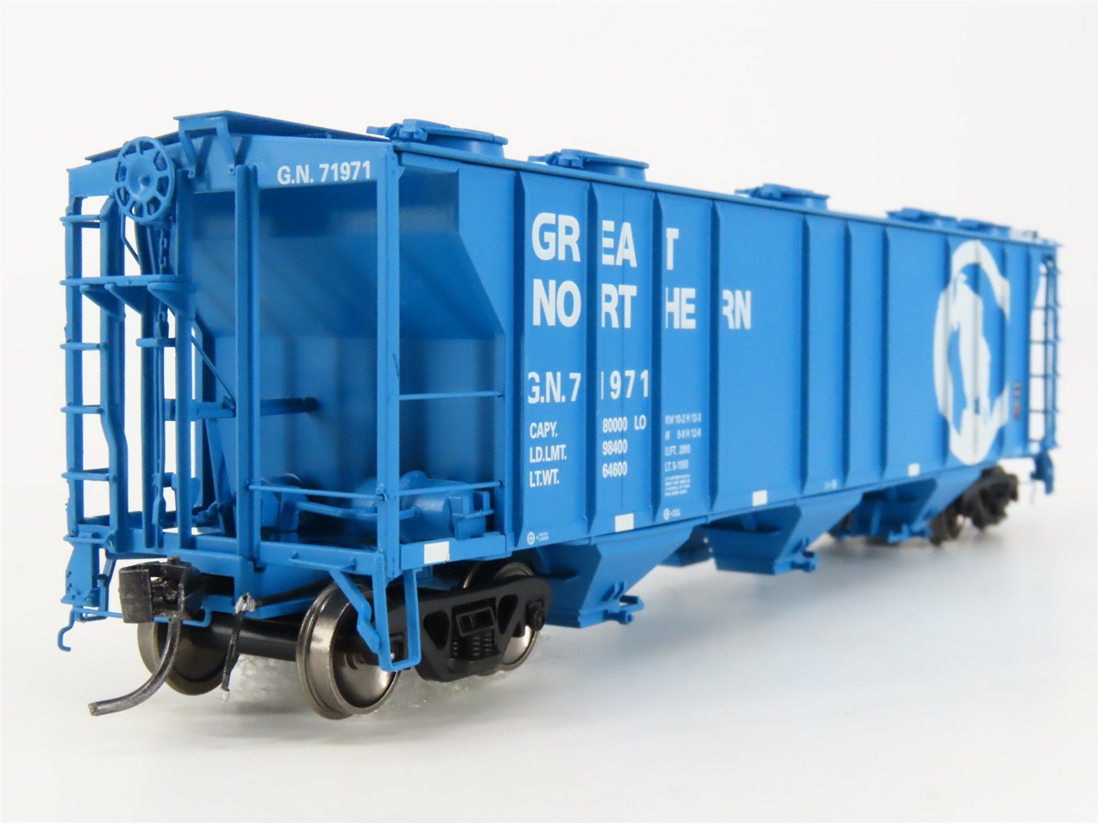 HO Scale Athearn Genesis ATHG73605 GN Big Sky Blue 3-Bay Covered Hopper #71971