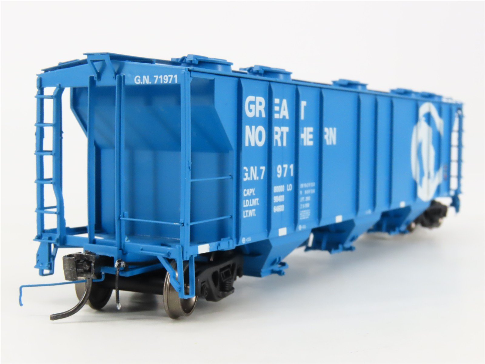 HO Scale Athearn Genesis ATHG73605 GN Big Sky Blue 3-Bay Covered Hopper #71971