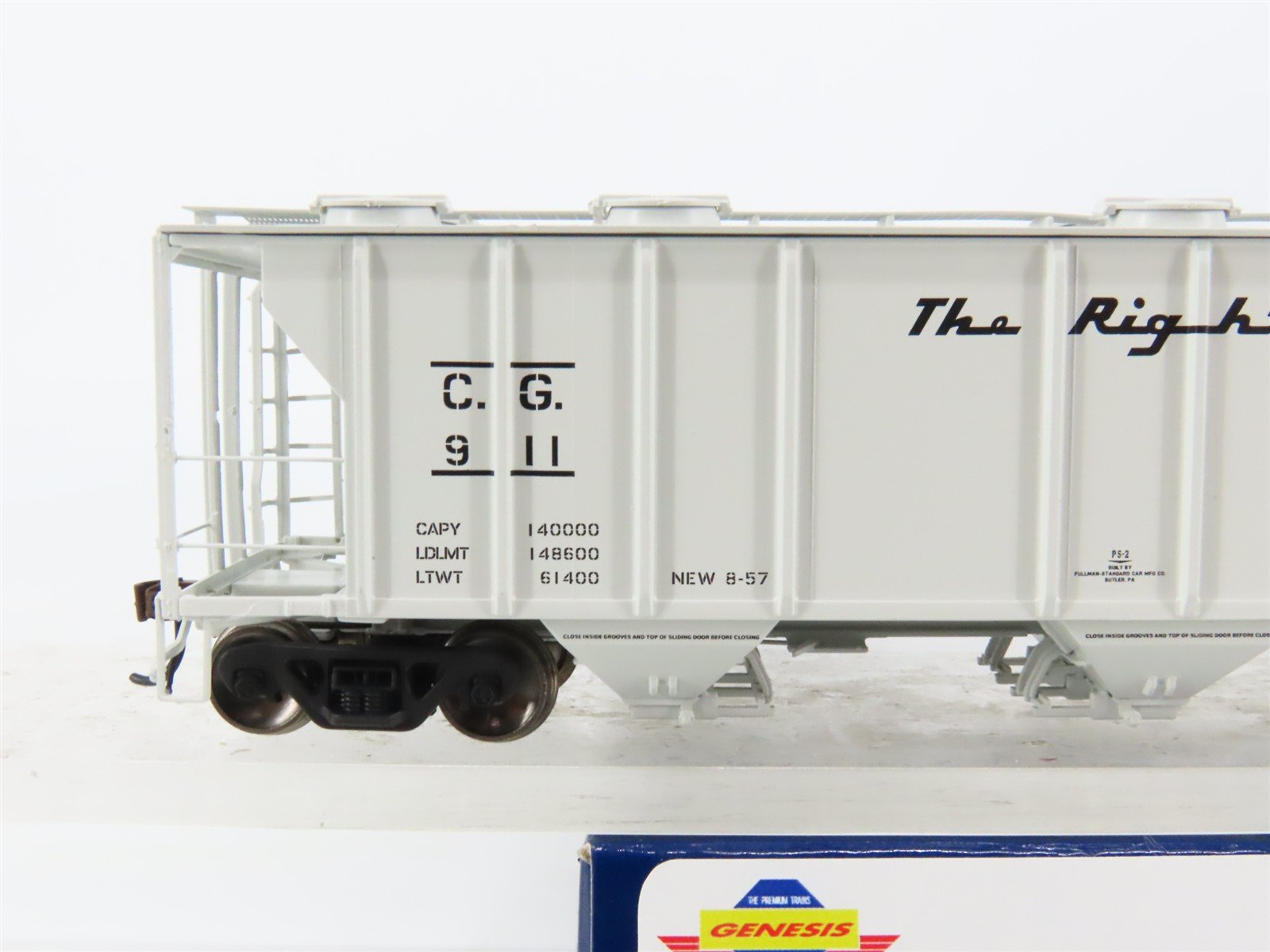 HO Athearn Genesis ATHG73599 CG Central of Georgia 3-Bay Covered Hopper #911