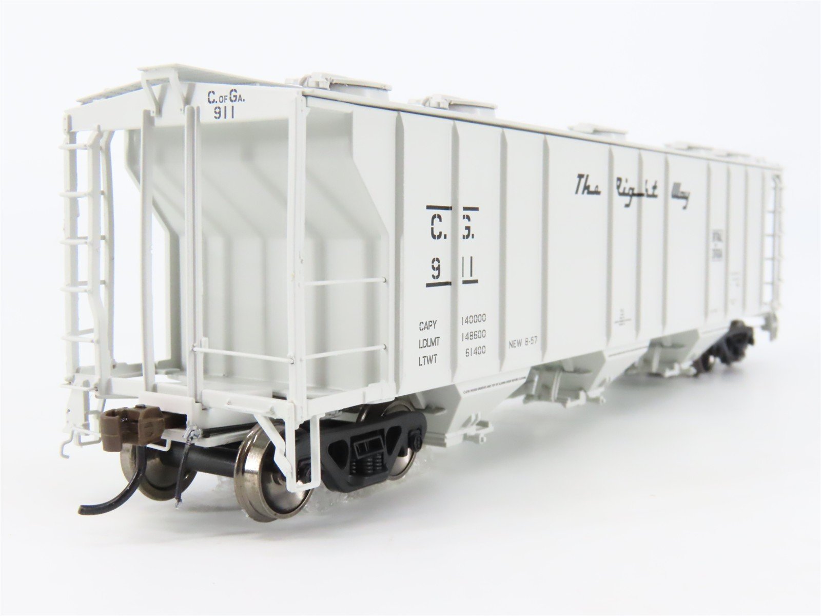 HO Athearn Genesis ATHG73599 CG Central of Georgia 3-Bay Covered Hopper #911