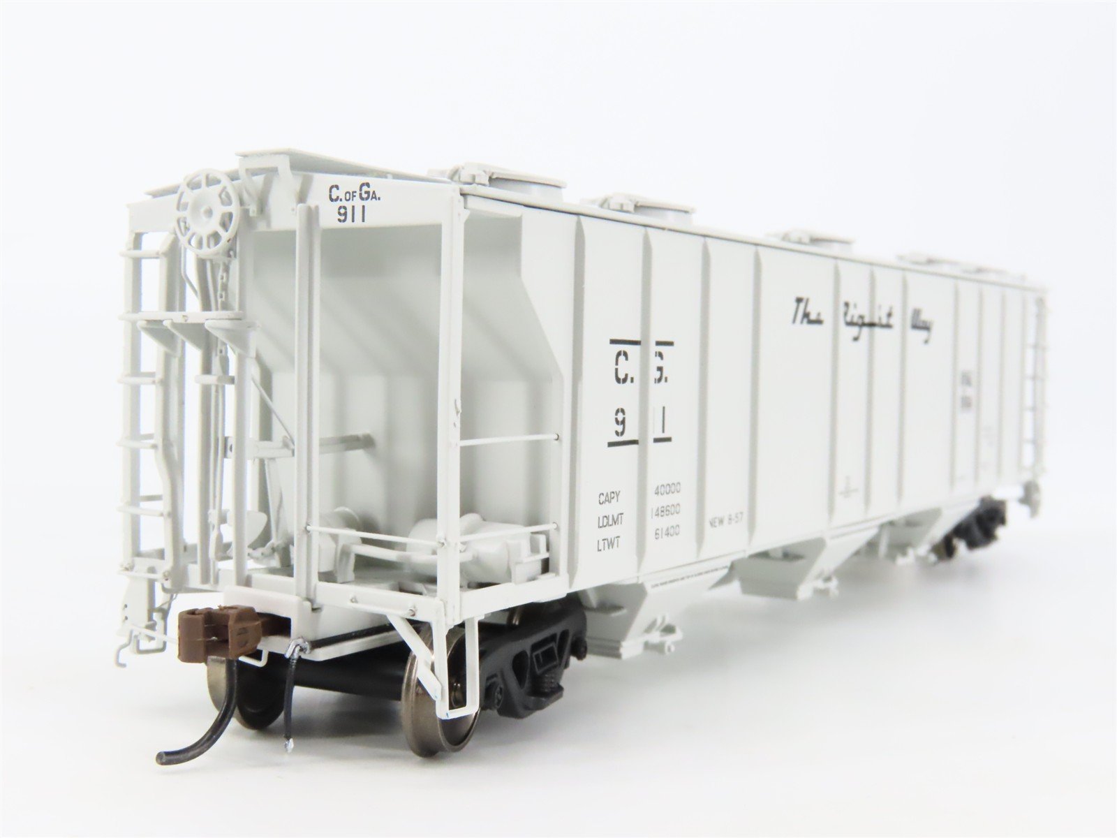 HO Athearn Genesis ATHG73599 CG Central of Georgia 3-Bay Covered Hopper #911