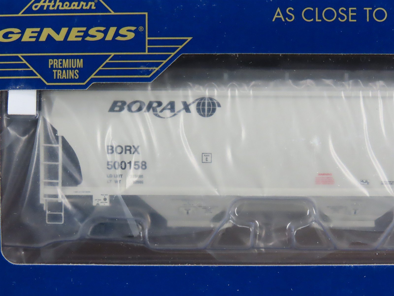 HO Scale Athearn Genesis ATHG90014 BORX Borax 3-Bay Covered Hopper 3-Pack Sealed