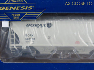 HO Scale Athearn Genesis ATHG90014 BORX Borax 3-Bay Covered Hopper 3-Pack Sealed