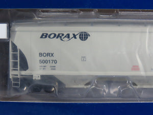 HO Scale Athearn Genesis ATHG90014 BORX Borax 3-Bay Covered Hopper 3-Pack Sealed