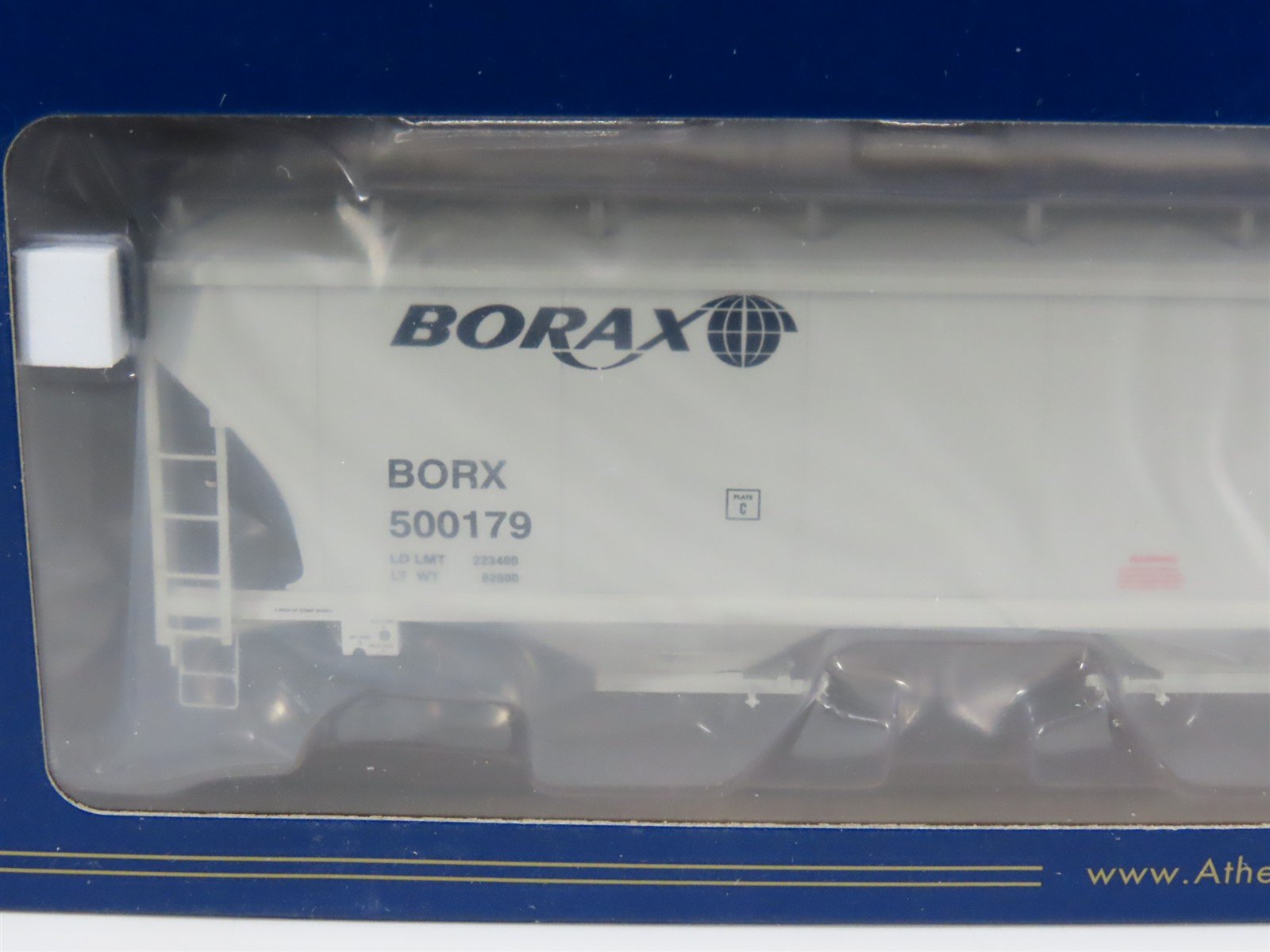 HO Scale Athearn Genesis ATHG90014 BORX Borax 3-Bay Covered Hopper 3-Pack Sealed