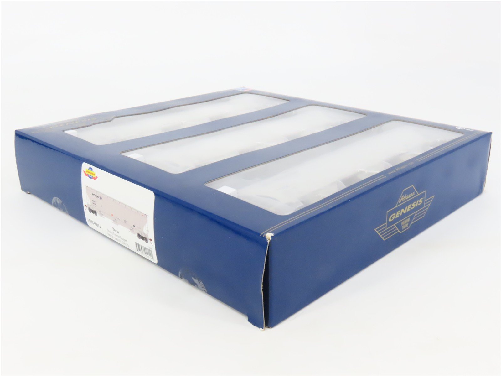 HO Scale Athearn Genesis ATHG90014 BORX Borax 3-Bay Covered Hopper 3-Pack Sealed