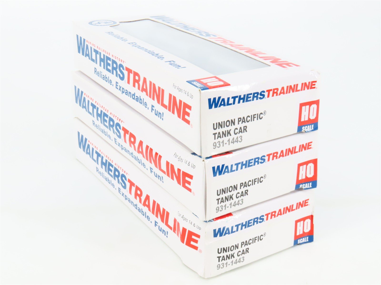 LOT of 3 HO Scale Walthers Trainline 931-1443 UPT Union Pacific Tank Cars #5