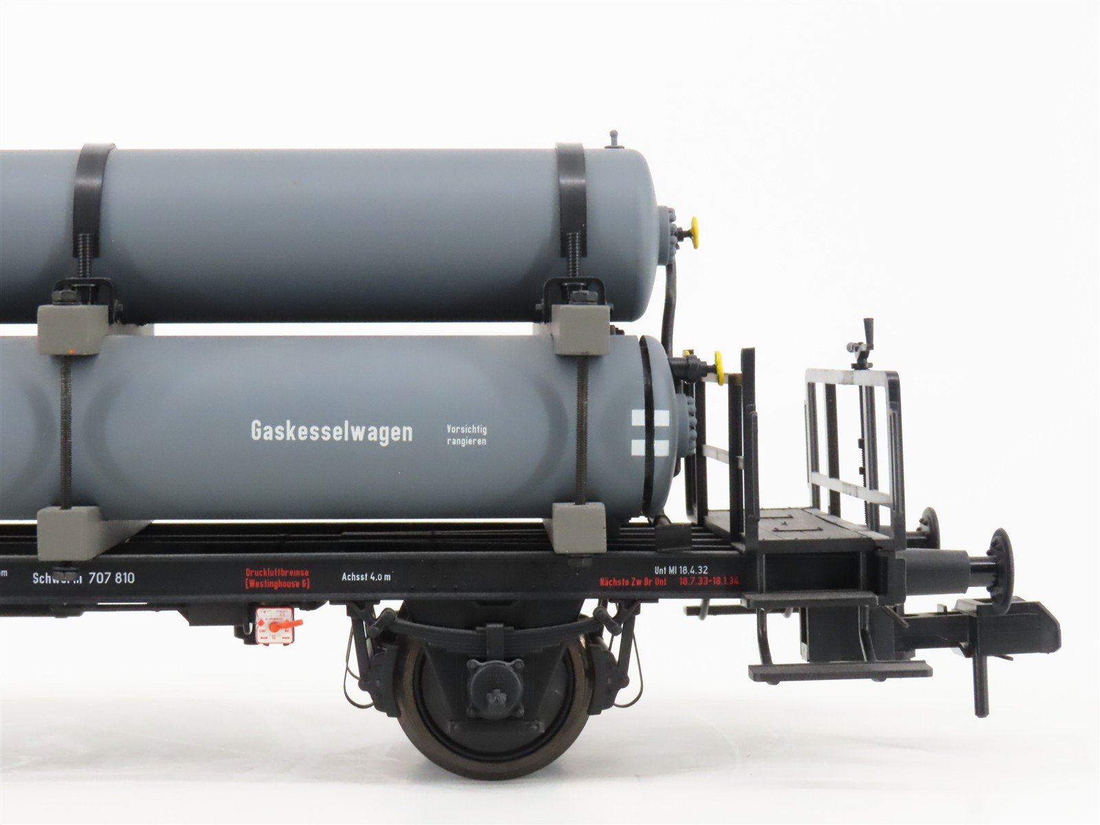 G/1 Gauge 1:32 Marklin 58070 DRG German Flat Car #707 810 w/ Gas Tanks Load