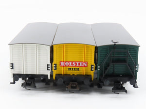 HO 3-Rail Marklin 48774 DB Holsten, Jever, & Flensburger Beer Reefers 3-Car Set