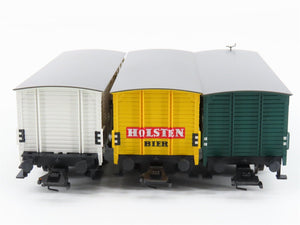 HO 3-Rail Marklin 48774 DB Holsten, Jever, & Flensburger Beer Reefers 3-Car Set