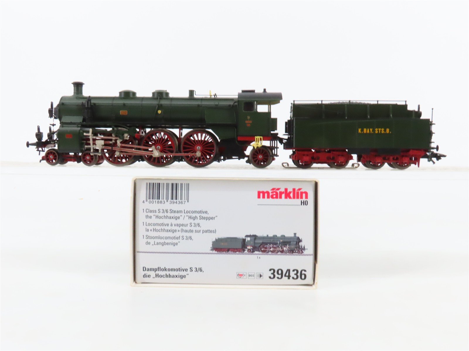 HO 3-Rail AC Marklin 39436 K.Bay.Sts.B. 4-6-2 S3/6 Steam #3624 w/ DCC & Sound