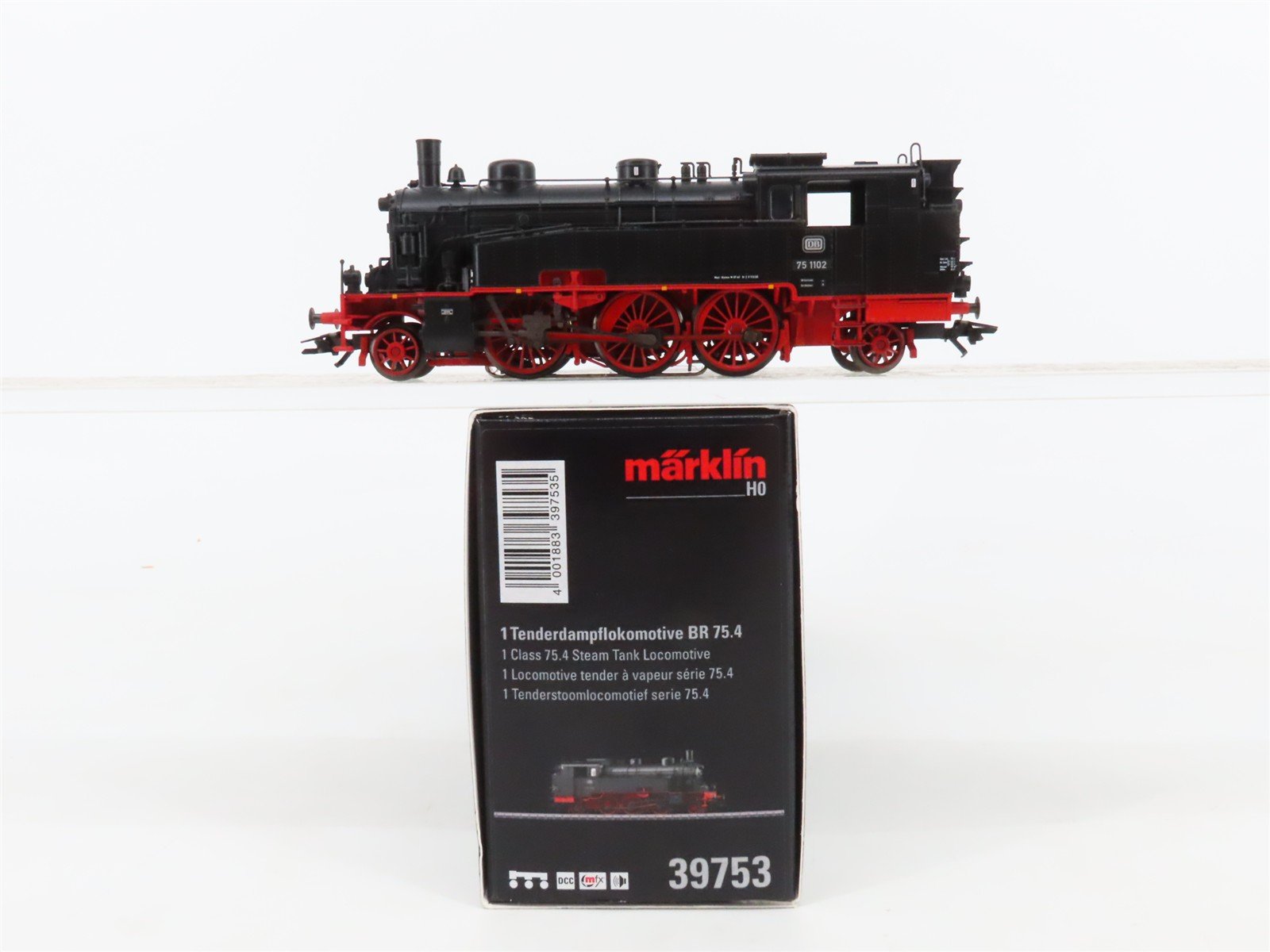 HO 3-Rail AC Marklin 39753 DB Era III 2-6-2T BR75.4 Steam #1102 w/ DCC & Sound