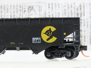 N Micro-Trains MTL 05544510 B&O Chessie 2-Bay Hopper #234928 w/ Load - Weathered