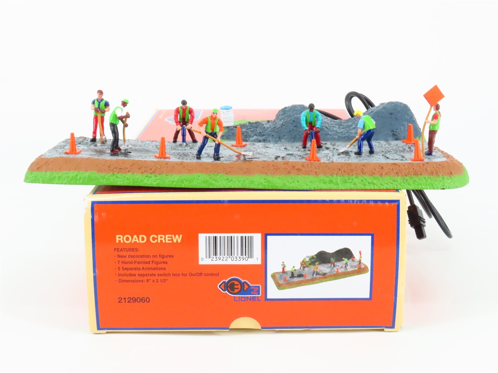O 1/48 Scale Lionel 2129060 Animated Road Crew Scene