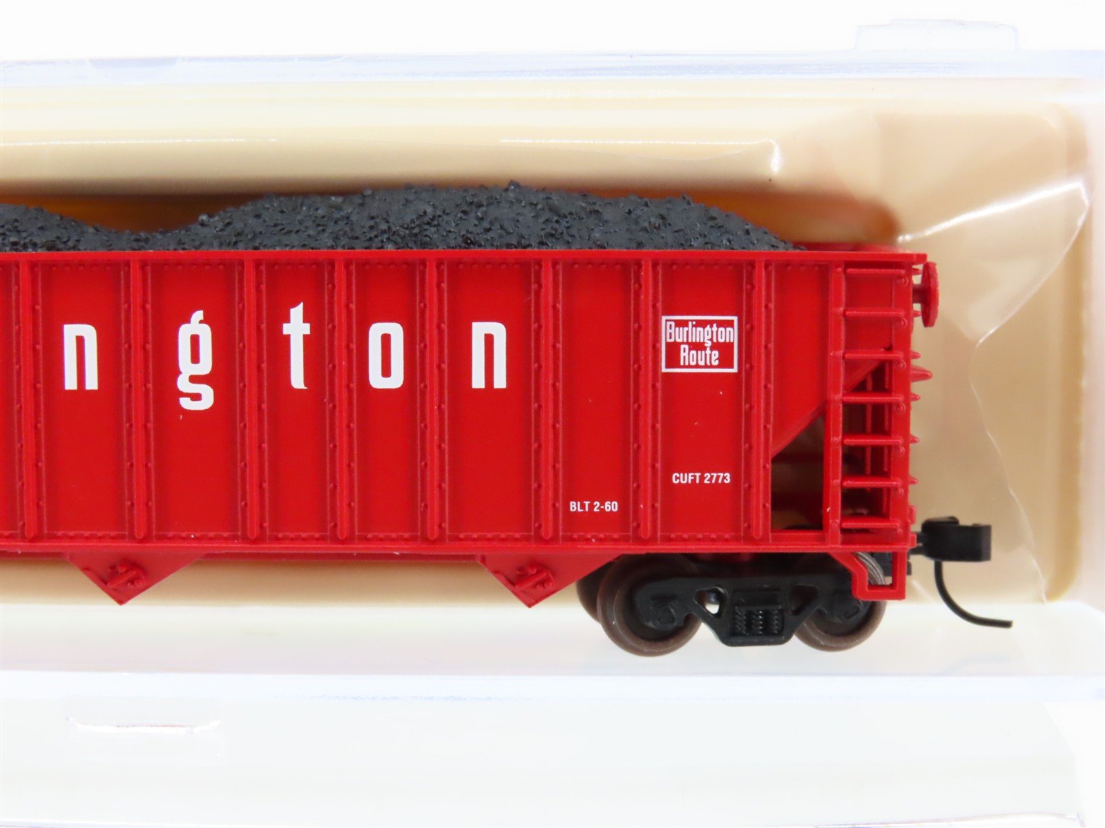 N Scale Atlas 32625 CB&Q Burlington Route 3-Bay Hopper #172510 w/ Load