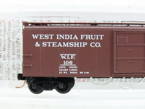 N Micro-Trains MTL 120510 WIF West India Fruit & Steamship 40' Box Car #106