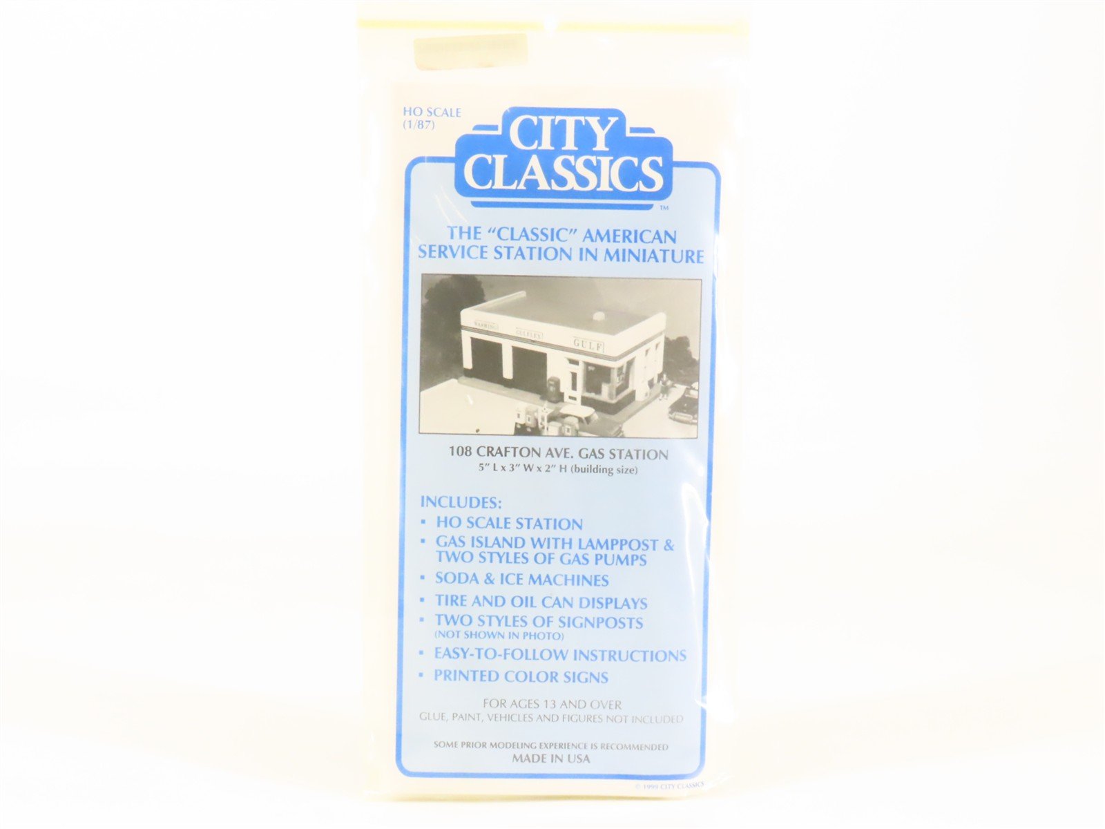 HO 1/87 Scale City Classics Kit 108 Crafton Ave. Gas Station Building