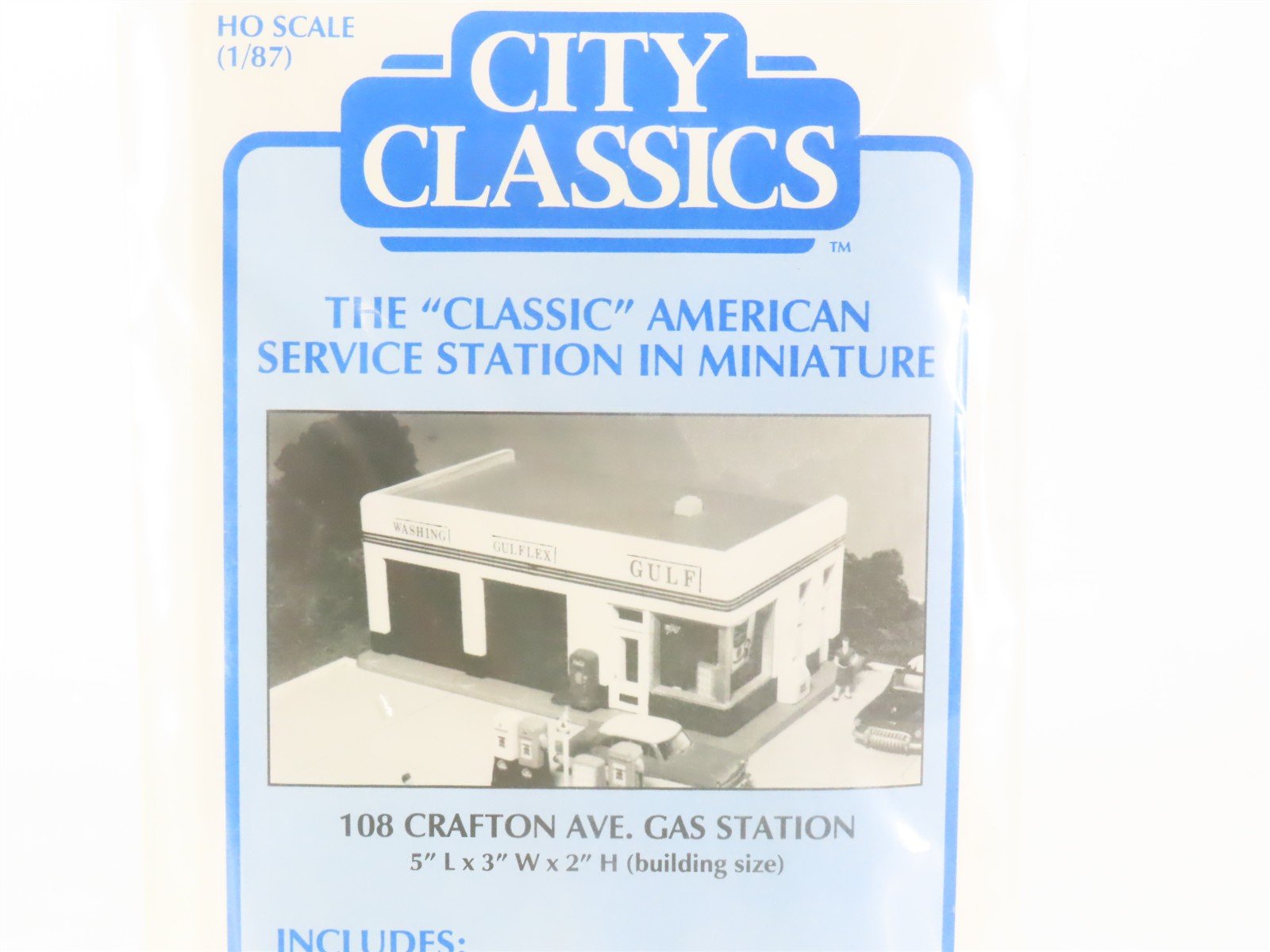 HO 1/87 Scale City Classics Kit 108 Crafton Ave. Gas Station Building