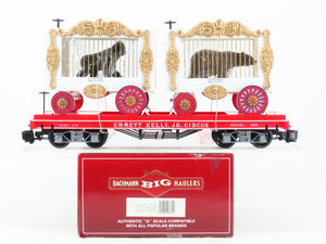 G Scale Bachmann 98372 EKLX Emmitt Kelly Circus Flatcar #162 w/2 Cage Wagons