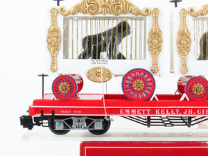 G Scale Bachmann 98372 EKLX Emmitt Kelly Circus Flatcar #162 w/2 Cage Wagons