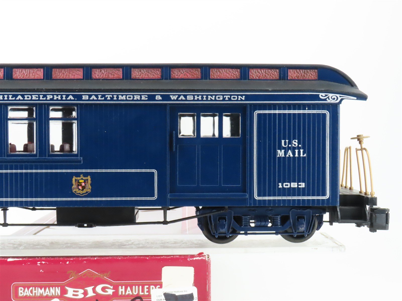 G Scale Bachmann 97143 NYPB&W Railway Combine Passenger Car #1063
