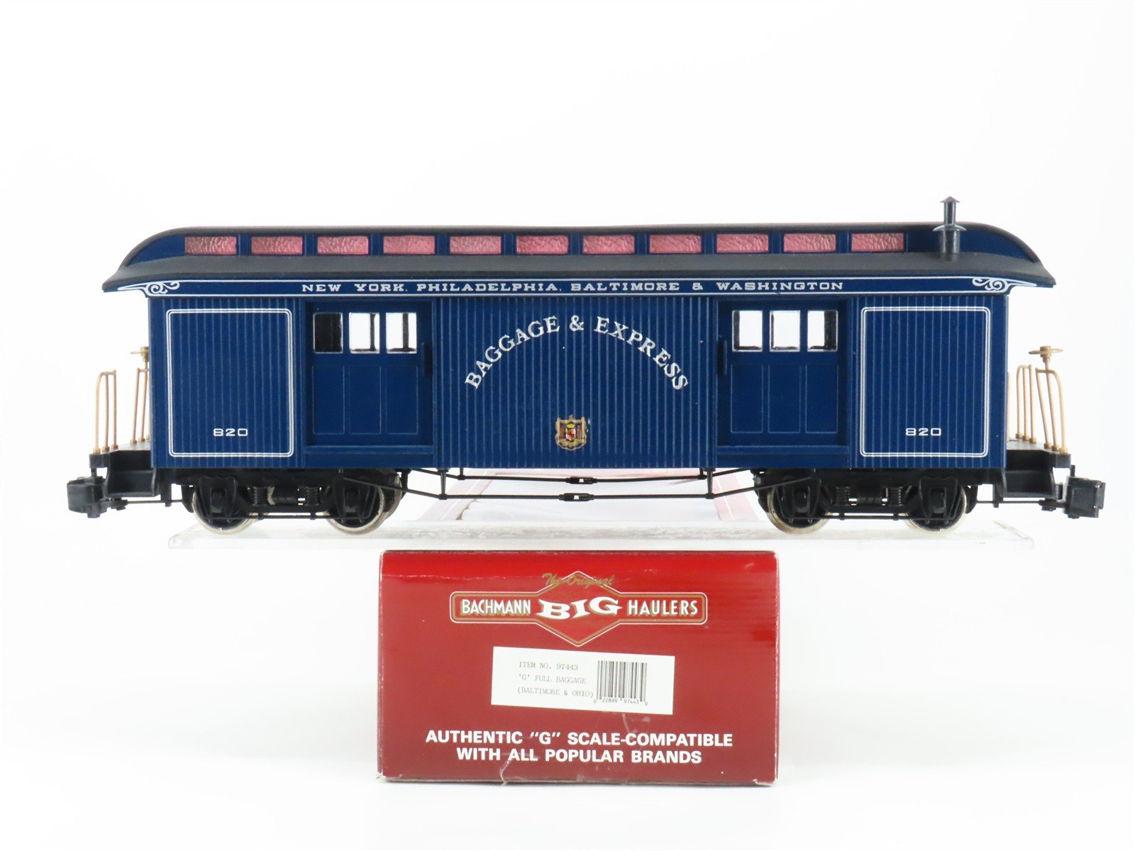 G Scale Bachmann 97443 NYPB&W Railway Combine Passenger Car #820