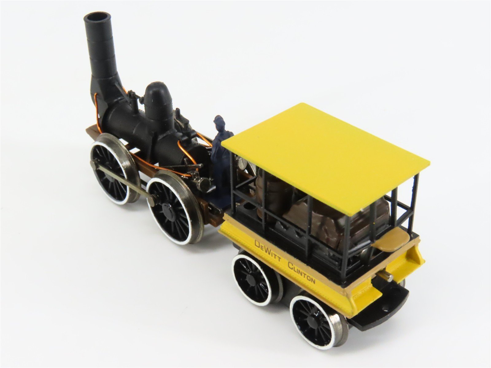 HO Scale Bachmann 00641 The DeWitt Clinton 0-4-0 Steam Passenger Train Set