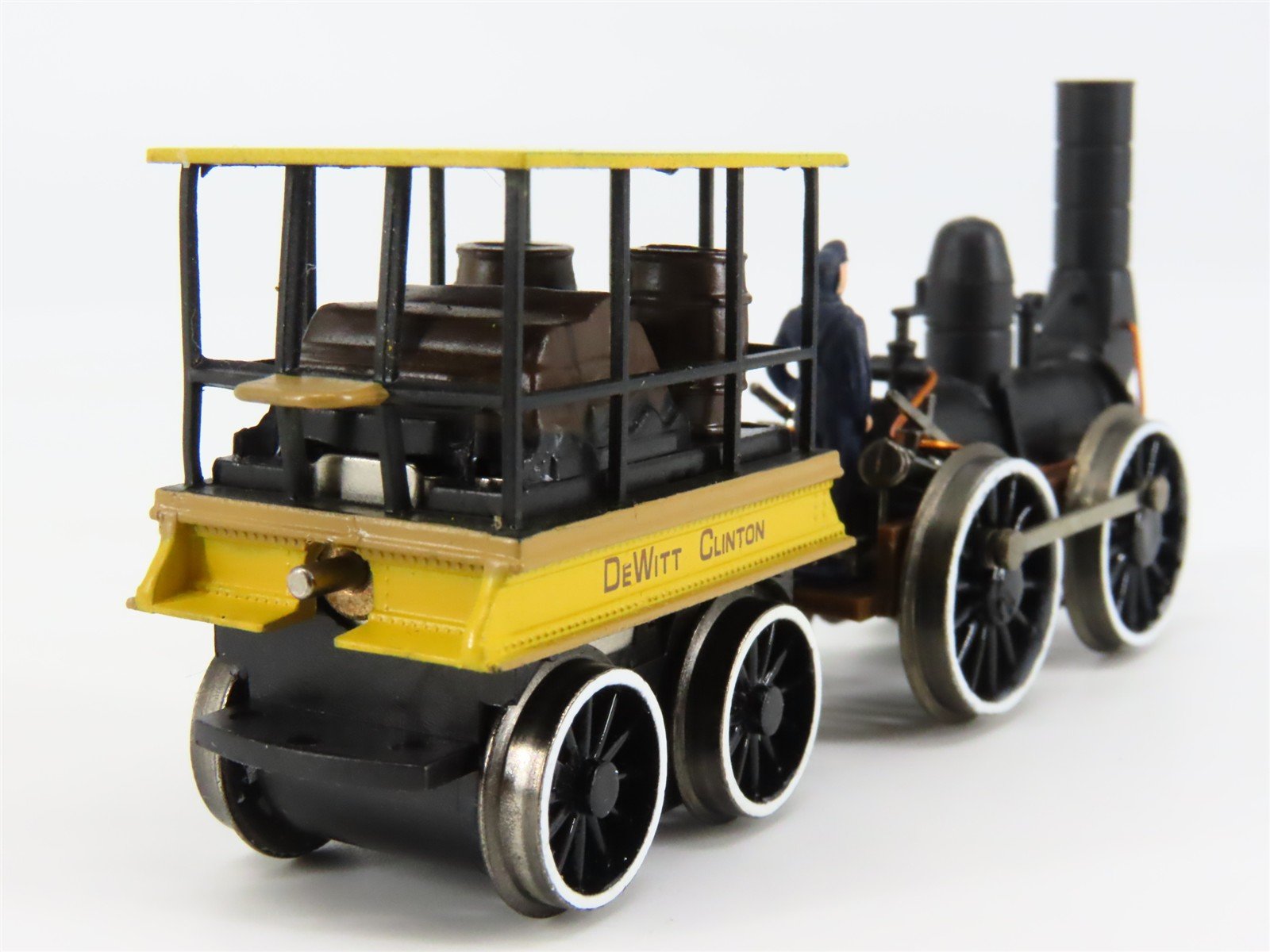 HO Scale Bachmann 00641 The DeWitt Clinton 0-4-0 Steam Passenger Train Set