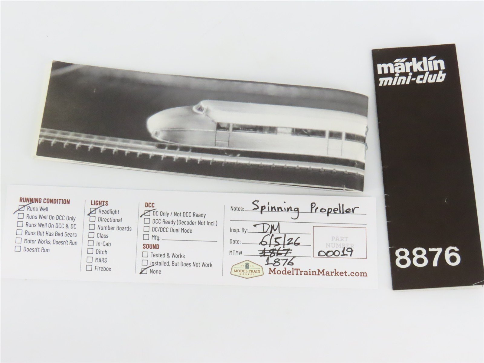 Z Scale Marklin Mini-Club 8876 Schienenzeppelin Rail Zeppelin Locomotive
