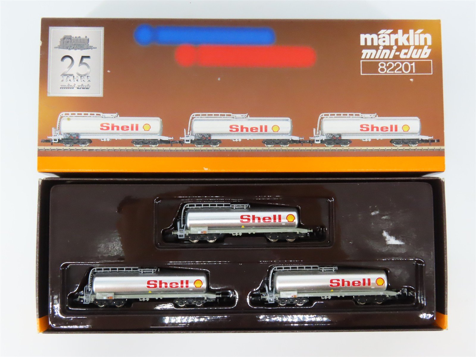 Z Scale Marklin Mini-Club 82201 SBB-CFF Swiss Shell Tank Cars 3-Car Set