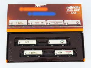 Z Scale Marklin Mini-Club 8208 European Beer Reefers 4-Car Set