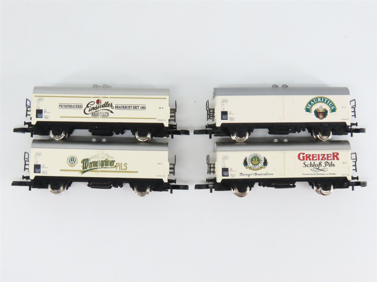 Z Scale Marklin Mini-Club 8208 European Beer Reefers 4-Car Set