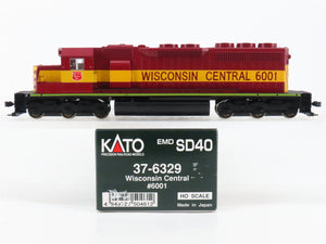 HO Scale KATO 37-6329 WC Wisconsin Central EMD SD40 Diesel #6001 - DCC Ready