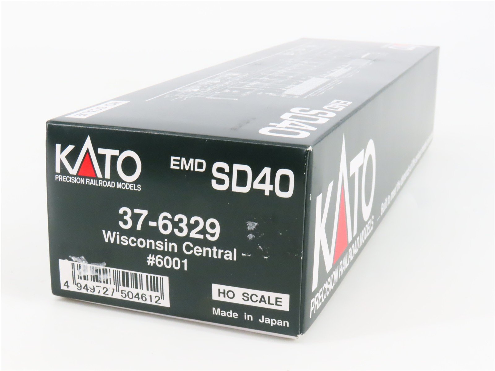 HO Scale KATO 37-6329 WC Wisconsin Central EMD SD40 Diesel #6001 - DCC Ready