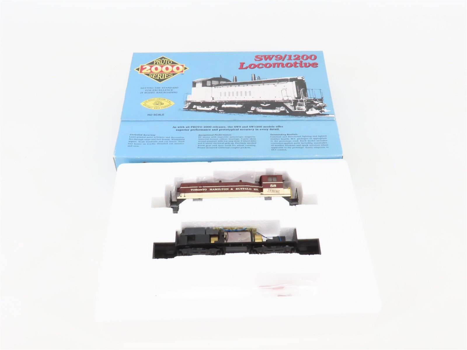 HO Proto 2000 96055 TH&B Toronto Hamilton & Buffalo EMD SW9 Diesel Switcher #58