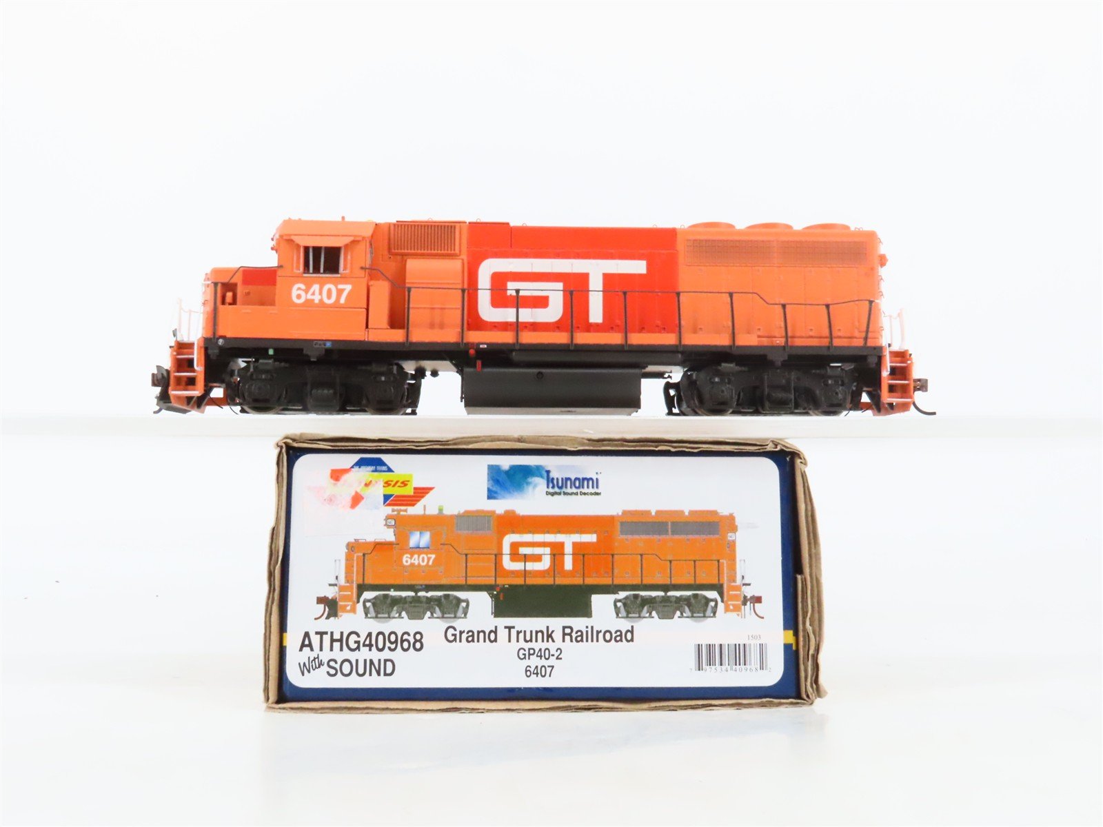 HO Athearn Genesis ATHG40968 GT "Patched" EMD GP40-2 Diesel #6407 w/ DCC & Sound