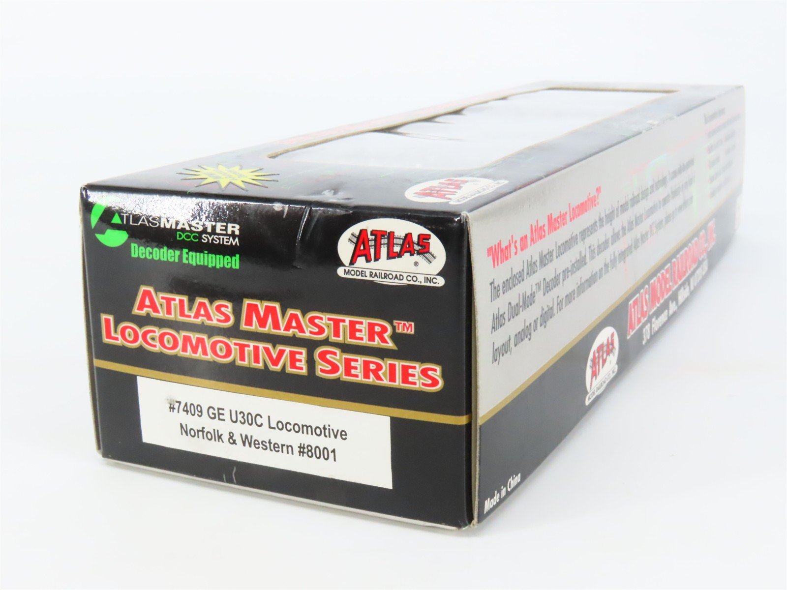 HO Scale Atlas Master 7409 N&W Norfolk & Western GE U30C Diesel #8001 w/ DCC