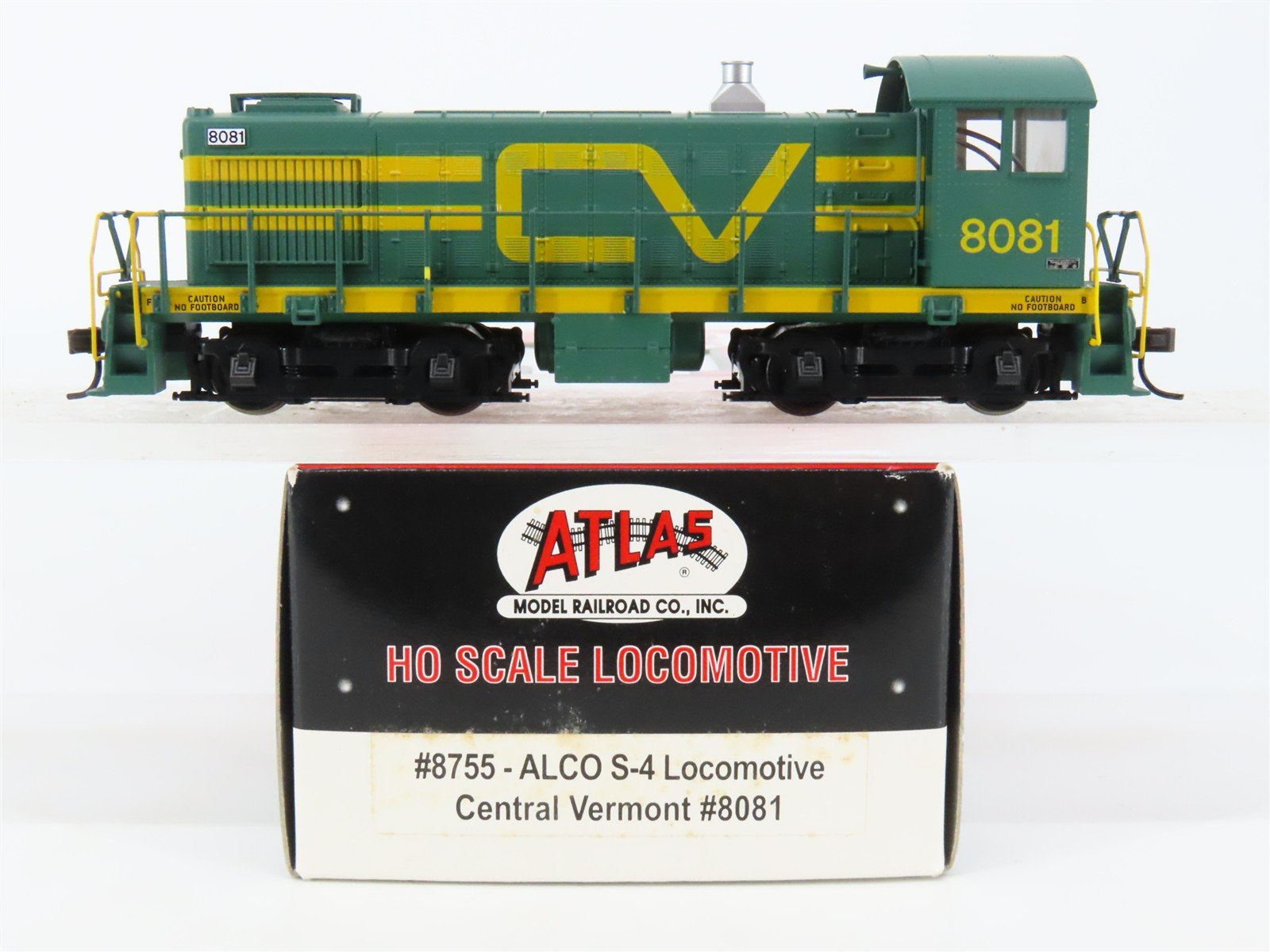 HO Scale Atlas 8755 CV Central Vermont ALCO S-4 Diesel Switcher Locomotive #8081