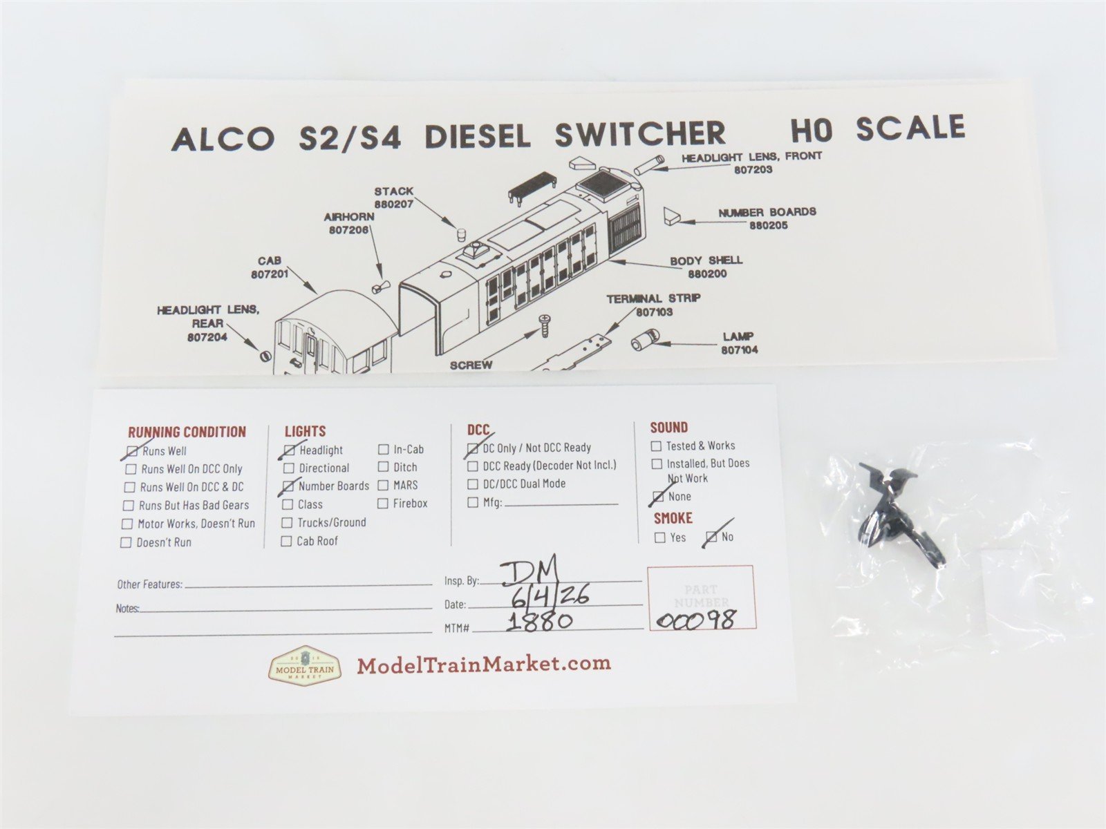 HO Scale Atlas 8755 CV Central Vermont ALCO S-4 Diesel Switcher Locomotive #8081
