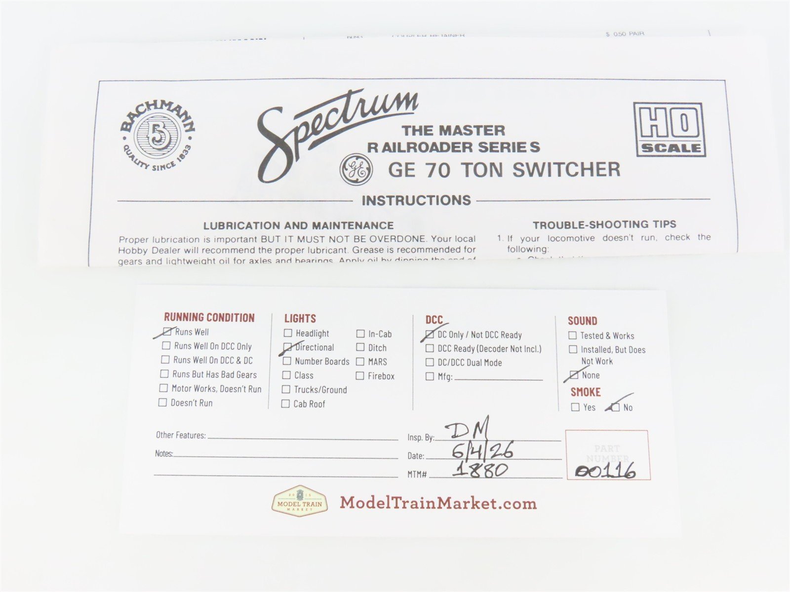 HO Scale Bachmann Spectrum 81106 Bethlehem Steel GE 70-Ton Diesel Switcher #47
