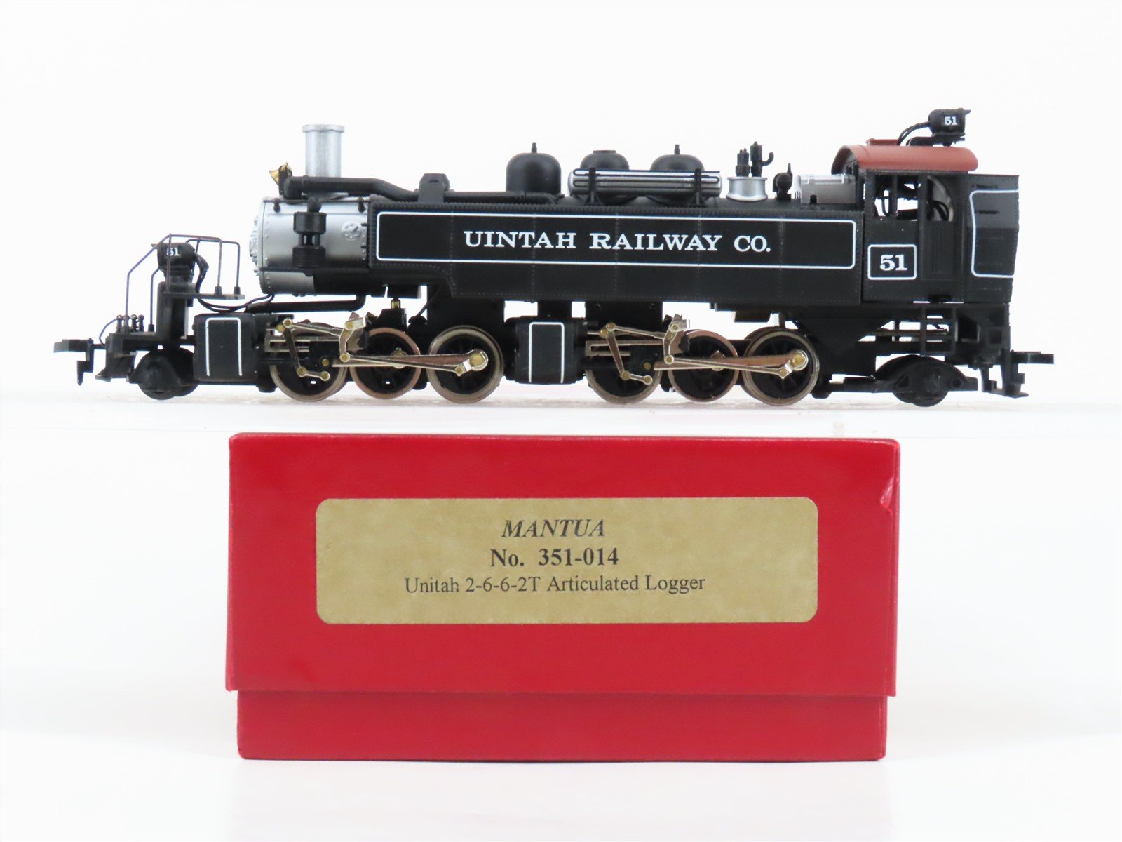 HO Scale Mantua 351-014 Uintah Railway 2-6-6-2T Articulated Logger Steam #51