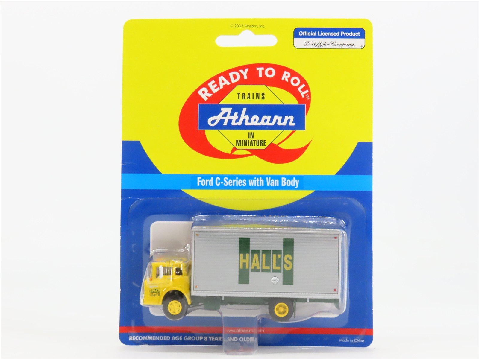 HO 1/87 Scale Athearn 2759 Hall's Ford C-Series Truck w/ Van Body - SEALED