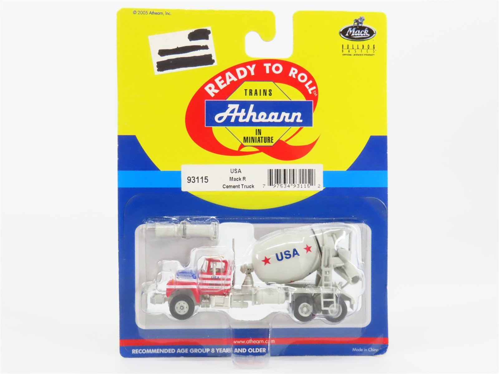 HO 1/87 Scale Athearn 93115 USA Mack R-Series Cement Truck - SEALED